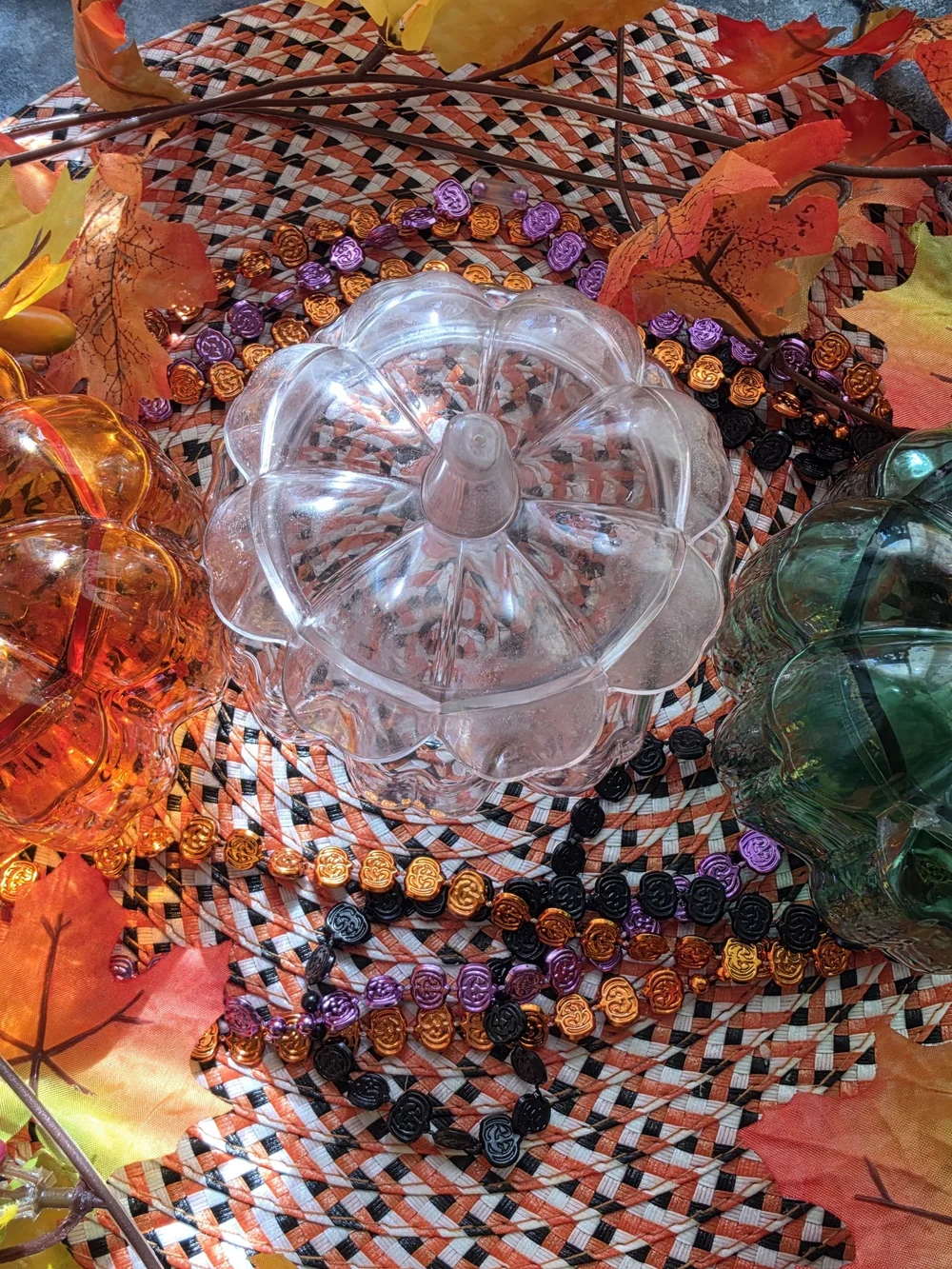 Clear plasticPumpkin Candy Jar - Home Party Supplies